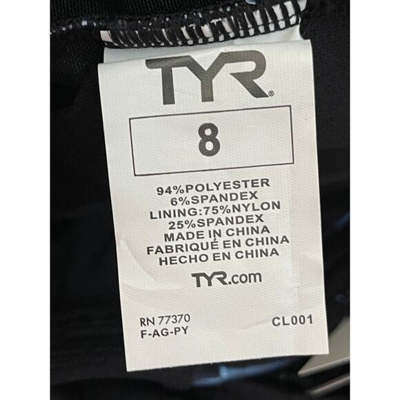 TYR DuraFast Elite Tremiti Scoop Neck ControlFit 1pc Swimsuit Black Size 8 $80 - Picture 6 of 8